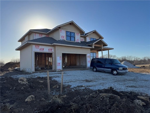 view of front of house featuring a garage