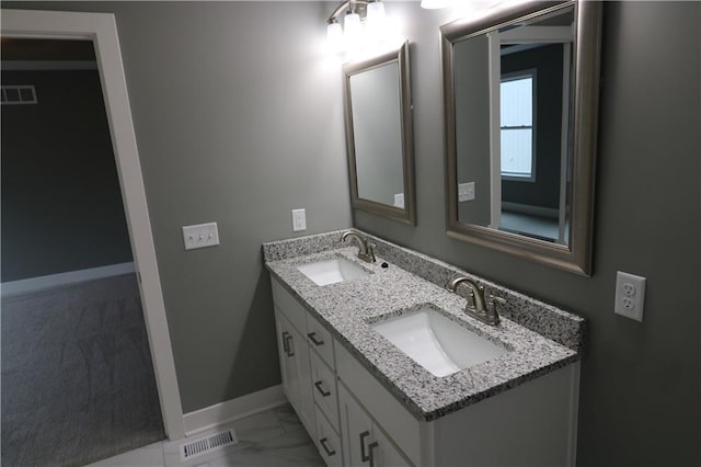 bathroom featuring vanity