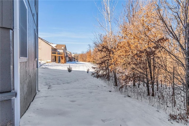 view of snowy yard