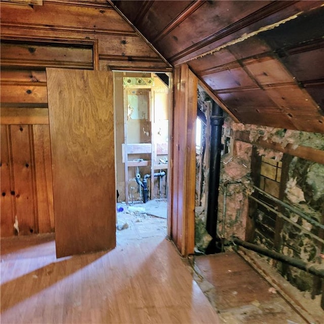 view of unfinished attic