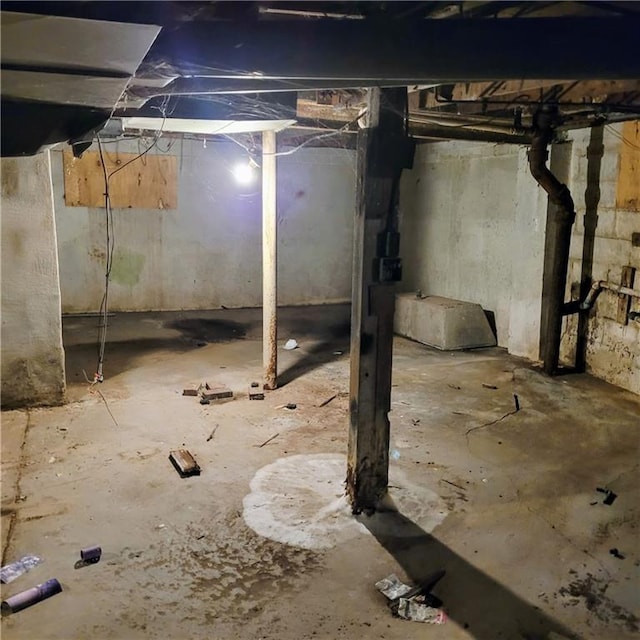 view of basement