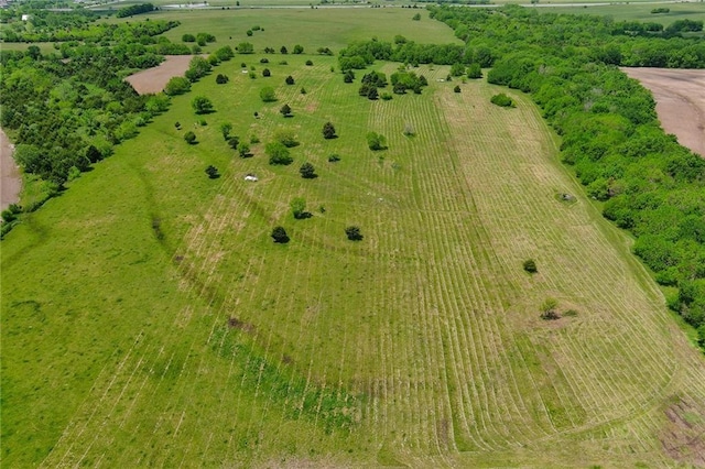 aerial view with a rural view