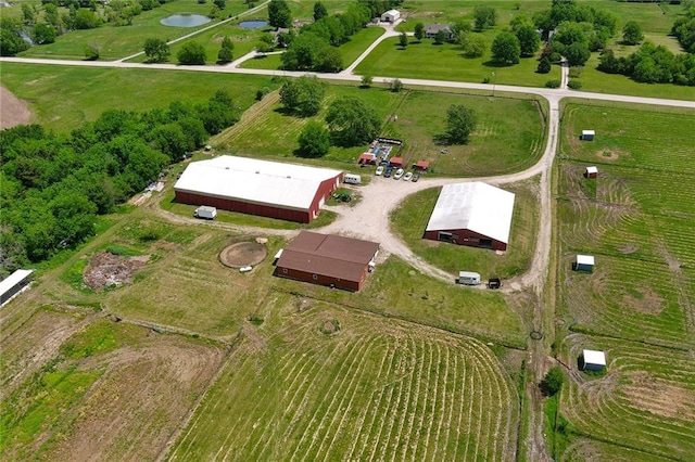 bird's eye view featuring a rural view