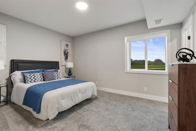 view of carpeted bedroom