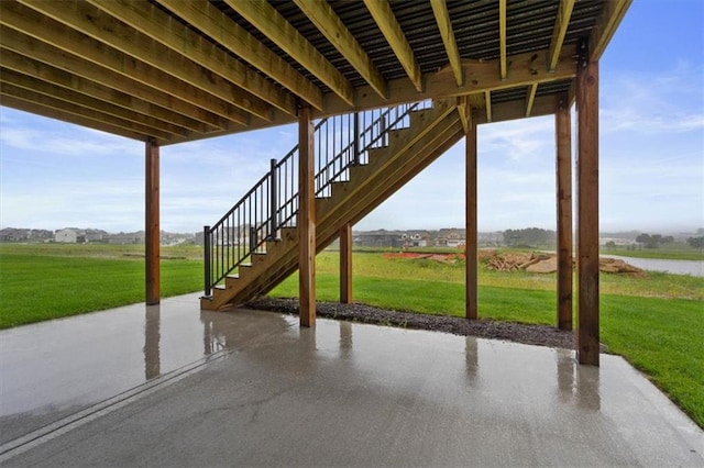 view of patio / terrace with a rural view