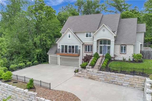 view of front of house featuring a garage