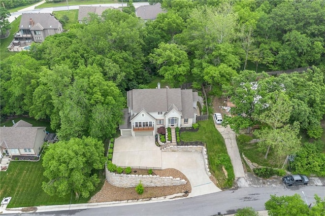 birds eye view of property