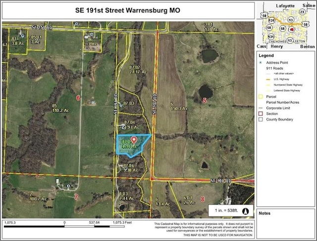 SE 191st Rd, Warrensburg MO, 64093 land for sale