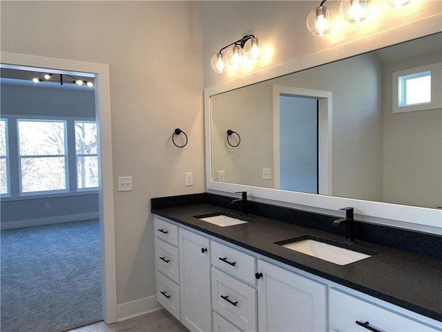 bathroom with vanity