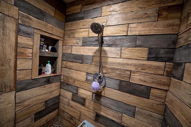 bathroom with a shower