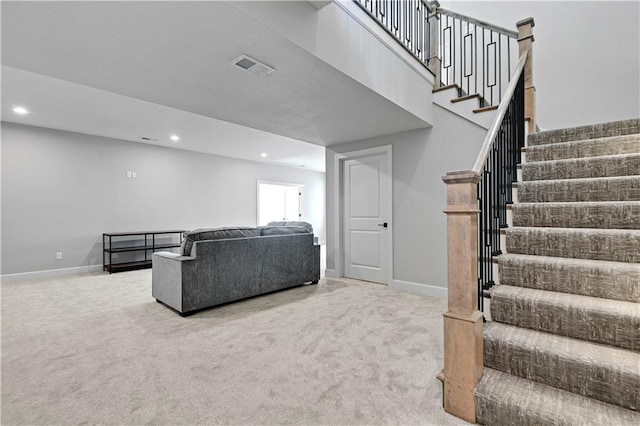 view of carpeted living room