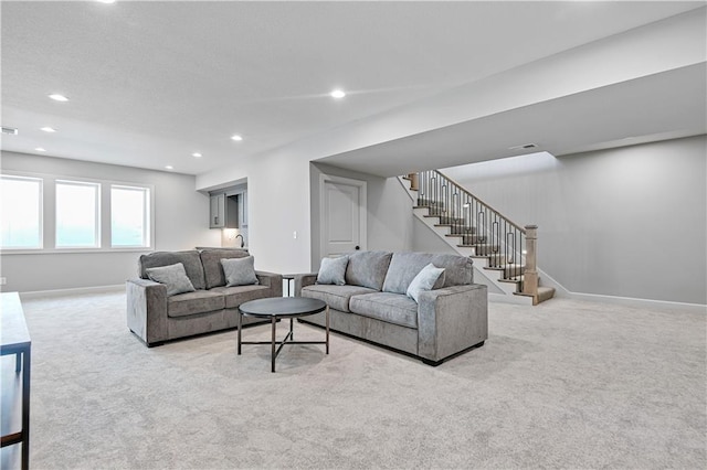 view of carpeted living room