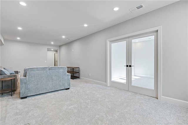 view of carpeted living room