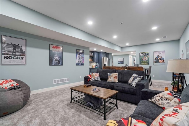 view of carpeted living room