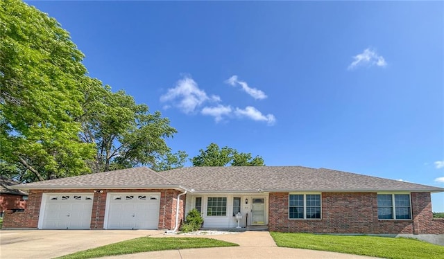 ranch-style home with a garage