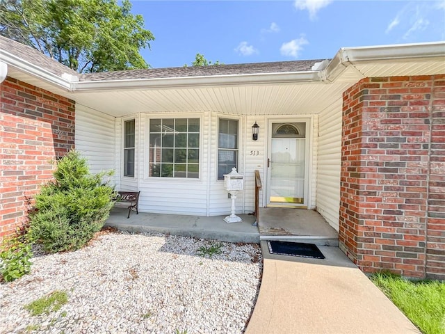 property entrance with a porch