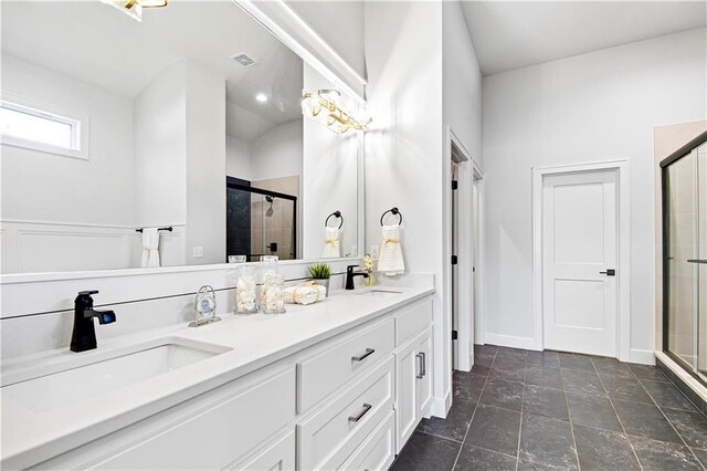 24932 W 98th Pl, Lenexa, KS 66227 - full bathroom featuring a stall shower and double vanity