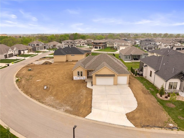drone / aerial view with a residential view