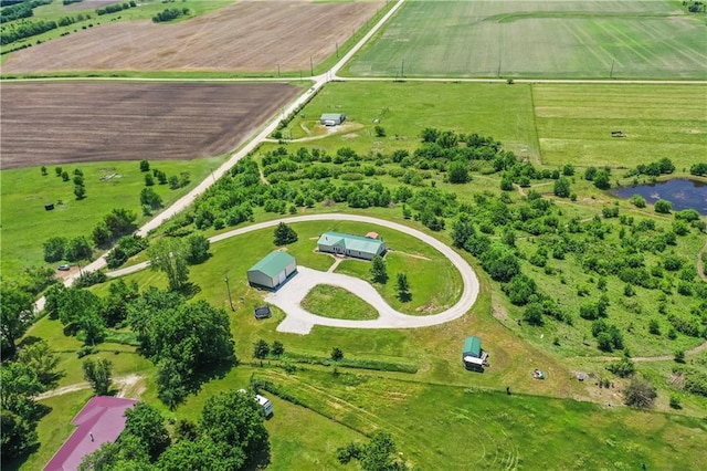 bird's eye view featuring a rural view