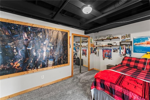 view of carpeted bedroom