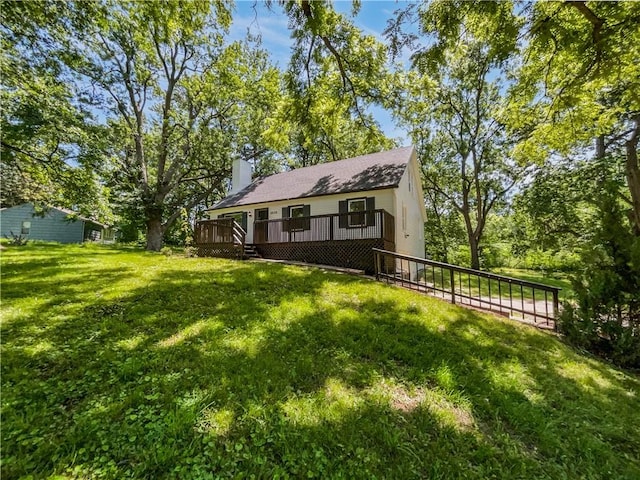 exterior space with a wooden deck