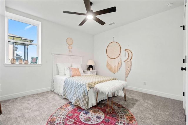 1600 SW 27th St, Lees Summit, MO 64082 - bedroom with carpet flooring, baseboards, and a ceiling fan