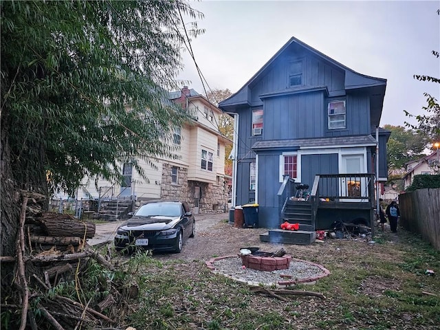 view of rear view of property