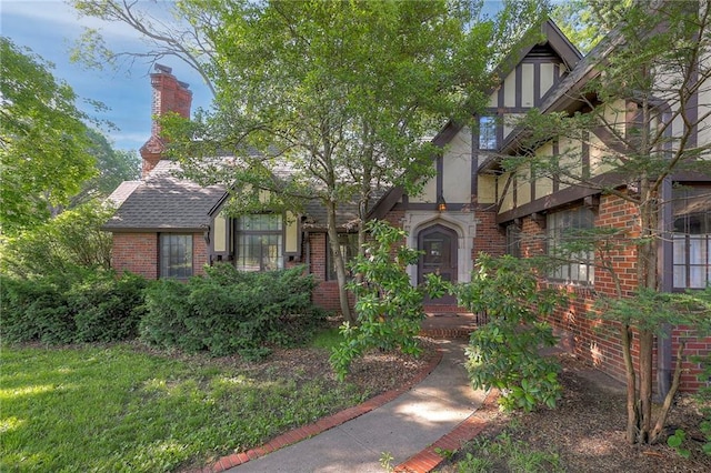 view of tudor home