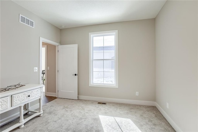 interior space with light colored carpet