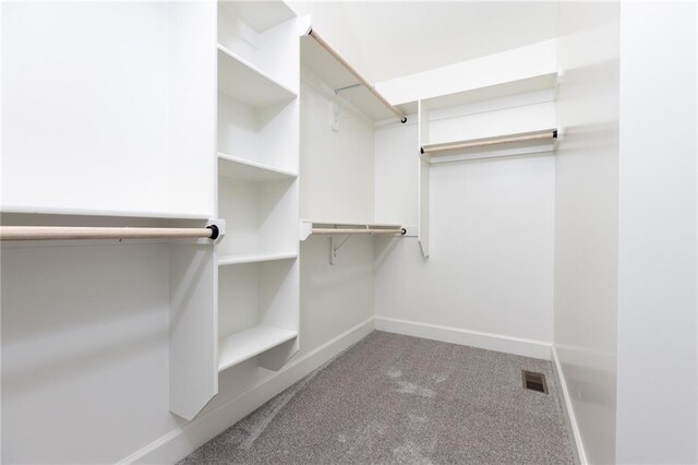 spacious closet with carpet flooring