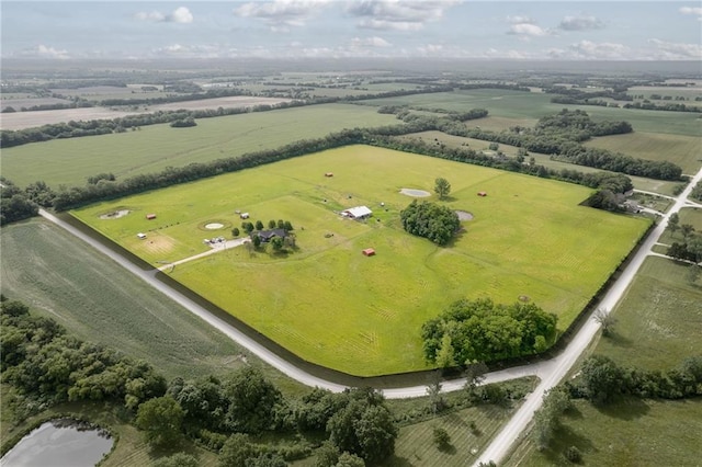 aerial view featuring a rural view