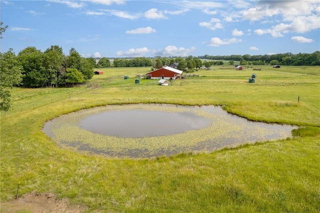 view of home's community featuring a yard and a rural view