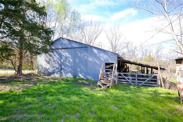 exterior space with an outdoor structure