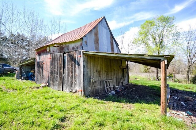 view of shed / structure featuring a carport