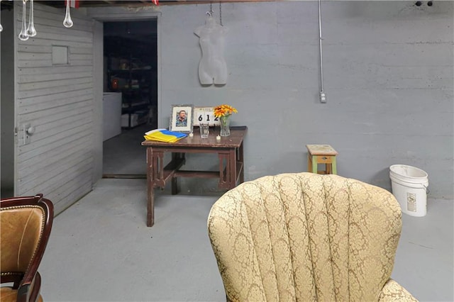 view of basement