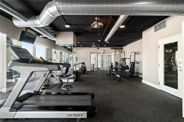 view of workout area