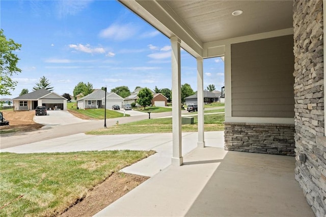 view of patio featuring covered porch