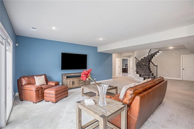 view of carpeted living room