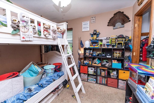 bedroom featuring carpet