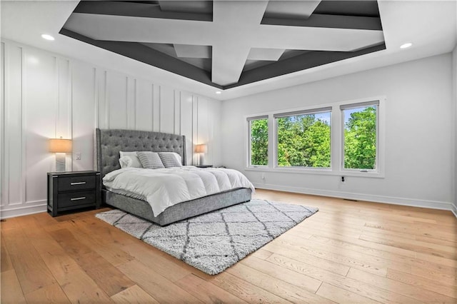 bedroom featuring light hardwood / wood-style floors