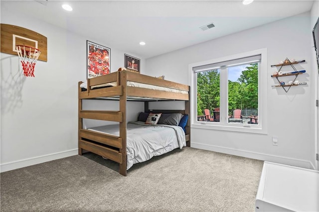 view of carpeted bedroom