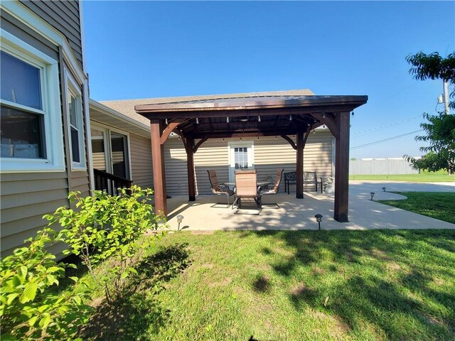 501 Meadow Ln, Fort Scott, KS 66701 - view of patio featuring a gazebo