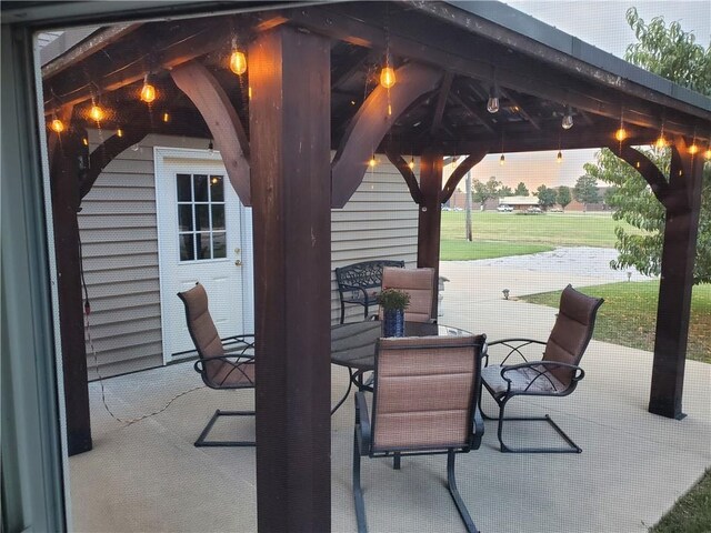 501 Meadow Ln, Fort Scott, KS 66701 - view of patio with a gazebo