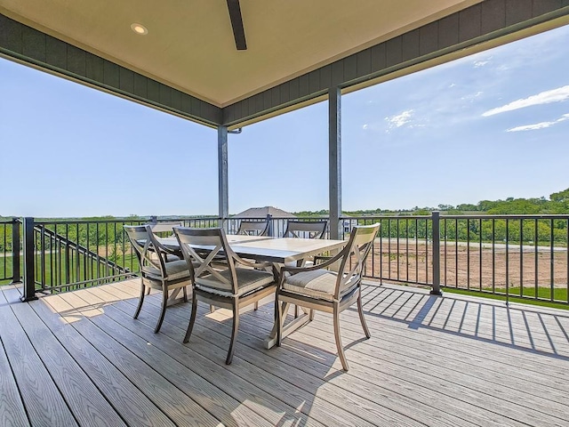 8013 Millridge St, Shawnee, KS 66220 - wooden terrace with outdoor dining area