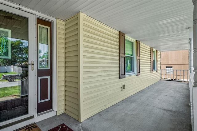 exterior space with a porch