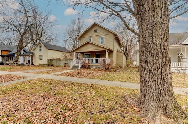 bungalow-style home with covered porch