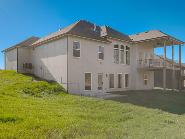 16430 NW 123rd St, Platte City, MO 64079 - rear view of house featuring a yard and a balcony