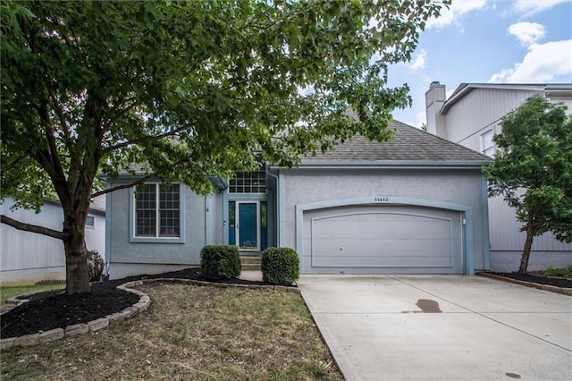 view of front of house featuring a garage