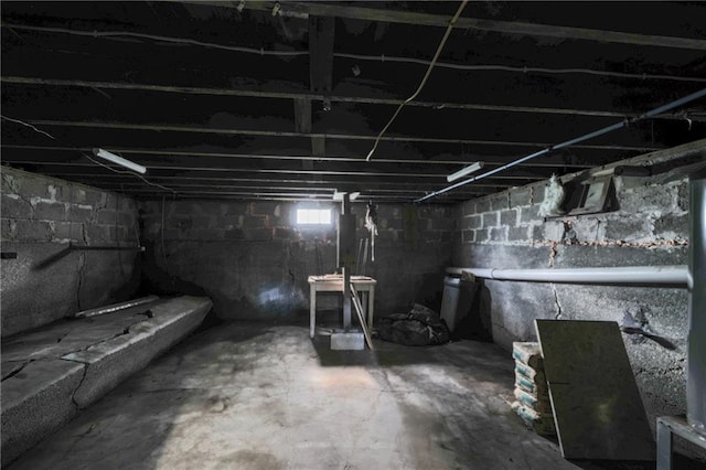 view of basement