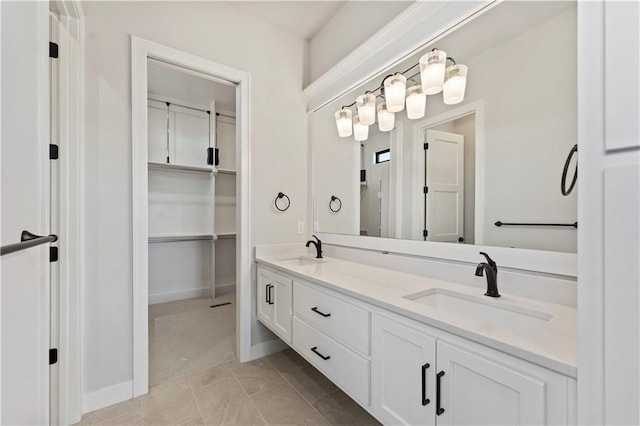 bathroom with vanity